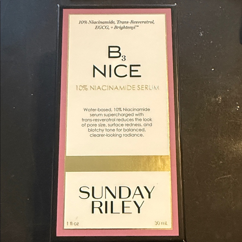 Sunday Riley B3 Nice Serum with Gold and Black Accents